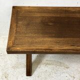 70's Brutalist Coffee Table Solid Oak