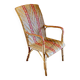 Adult armchair, vintage in rattan and bamboo, Belle Époque style.