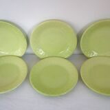 6 antique dinner plates and serving dish Ceramiche, Italy