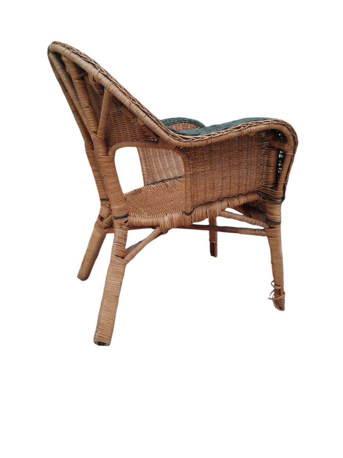 Antique rattan armchair