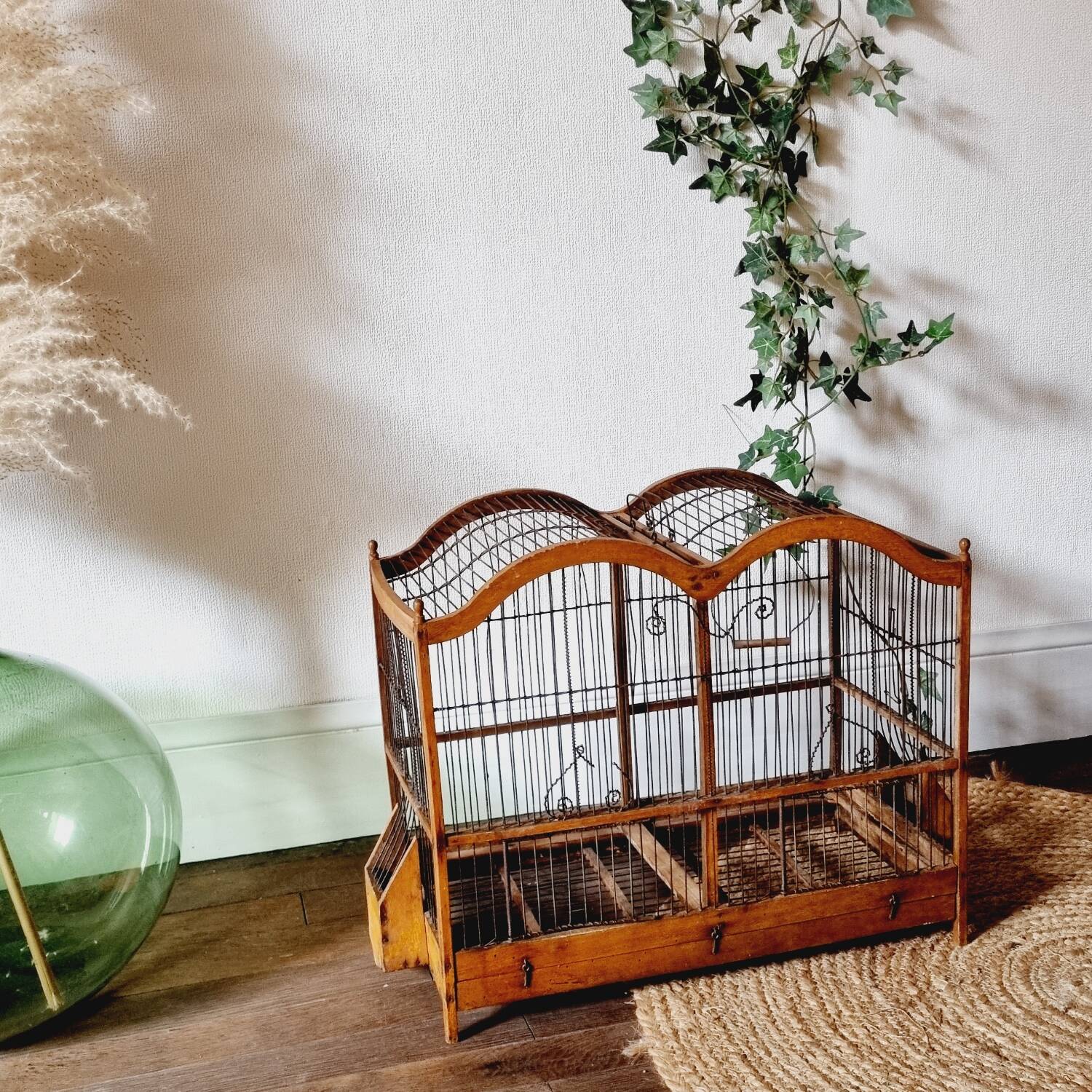 19th century bird cage in its original condition