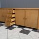 Large blonde Wicker & wood webbing sideboard