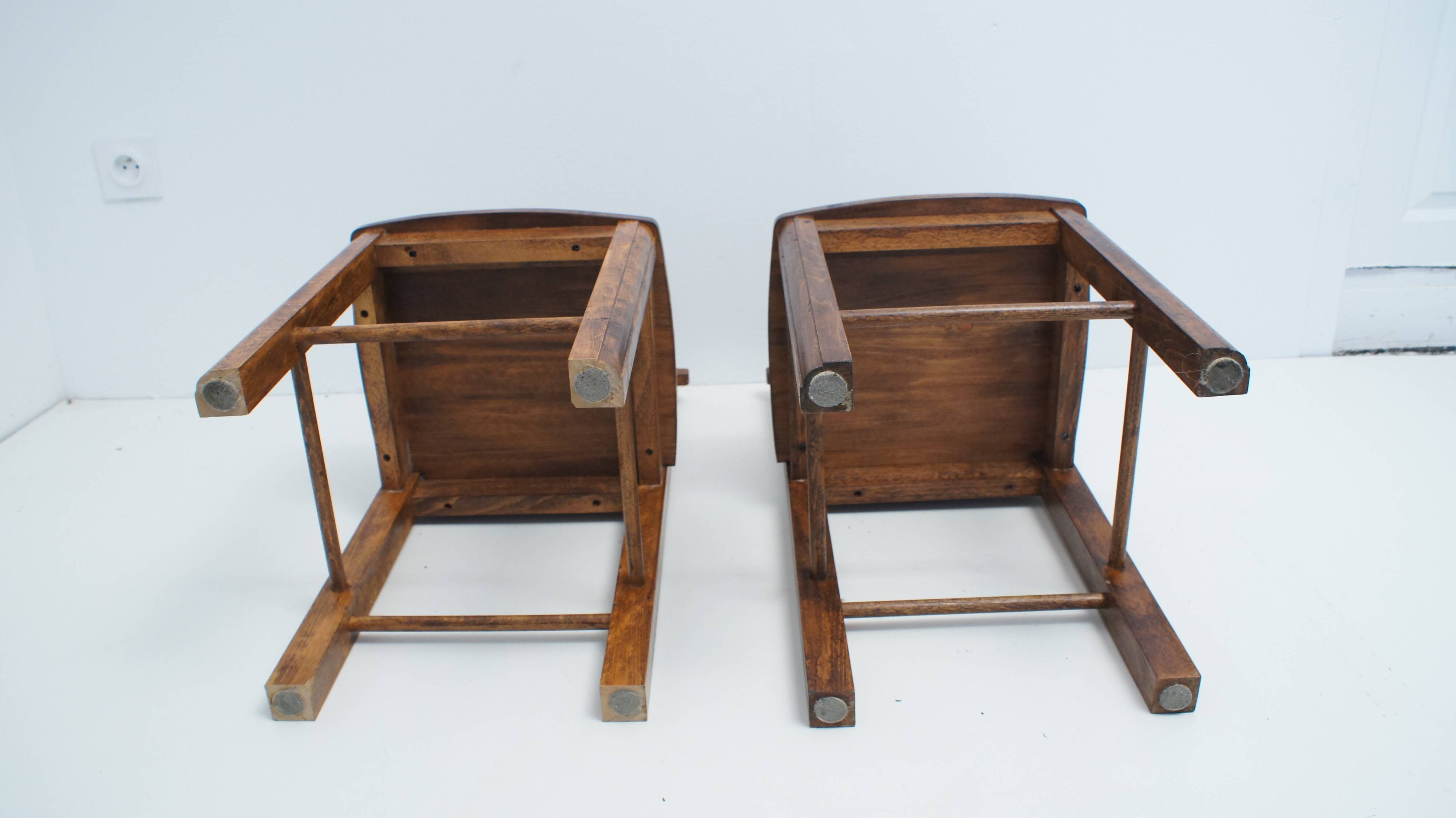 Pair of old vintage brutalist chairs