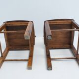 Pair of old vintage brutalist chairs