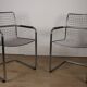 Pair of vintage chrome metal armchairs, 1970