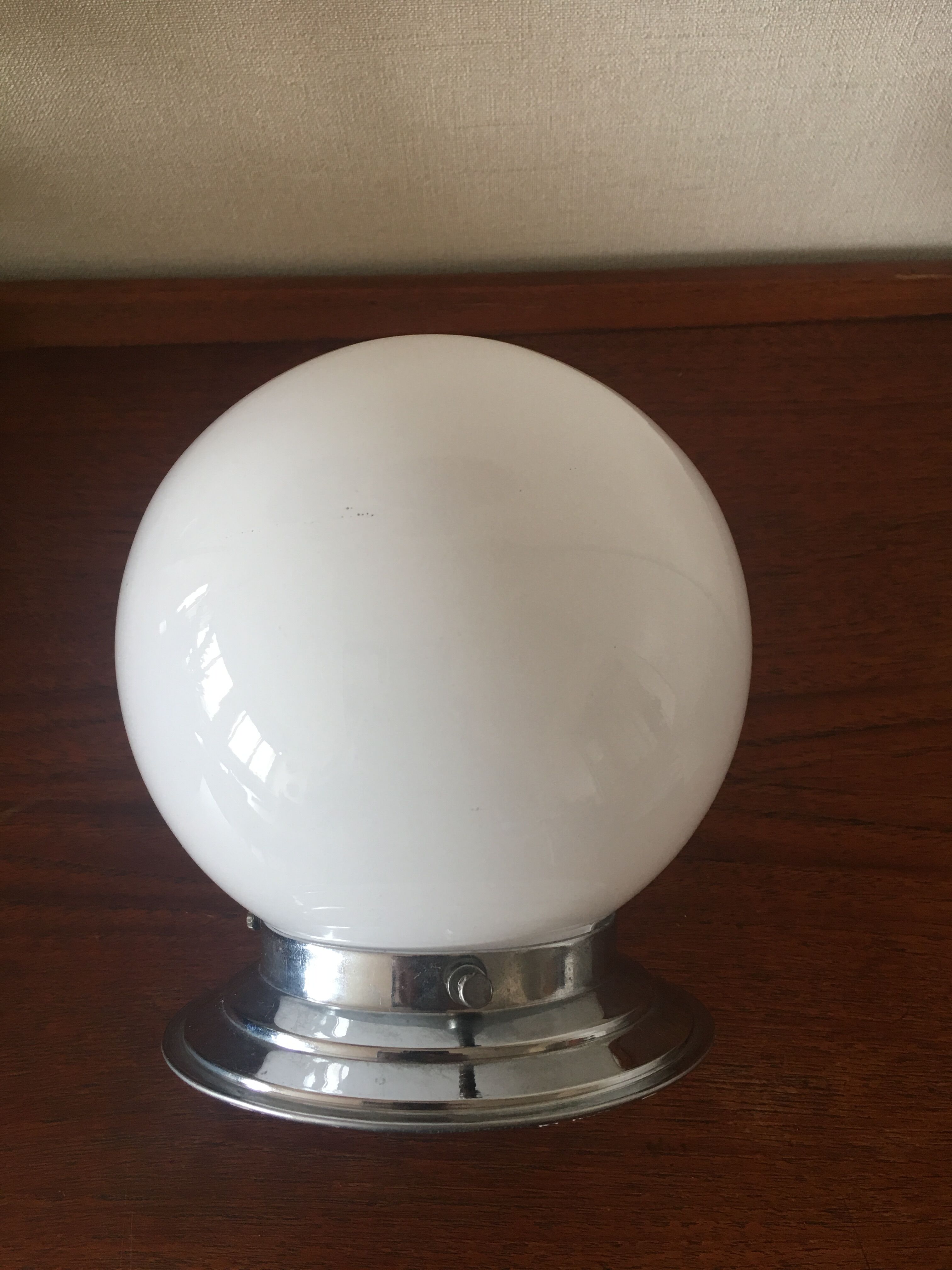 Ceiling lamp ball Opaline vintage