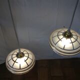 Vintage opaline suspension duo