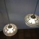 Duo de suspensions en opaline vintage