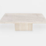 Mid century vintage travertine coffee table