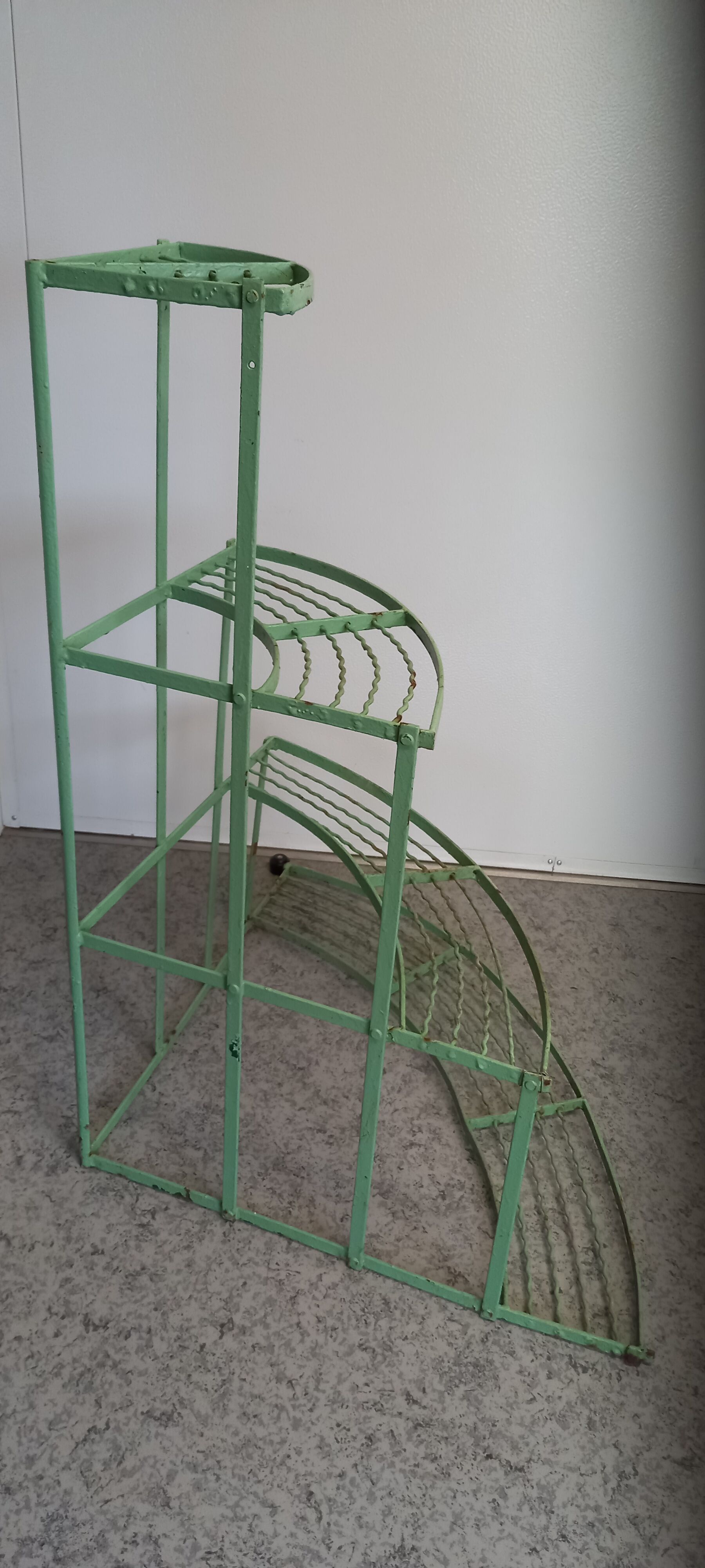 Porte plante quart de lune  fer vintage