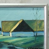 Viktor Rasmussen, Danish Modern Painting, 1970s, Oil on Canvas, Framed