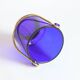 Cobalt blue glass ice bucket, 1960s
