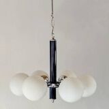 Chandelier with opaline globe