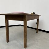 Small walnut farmhouse table with spindle legs