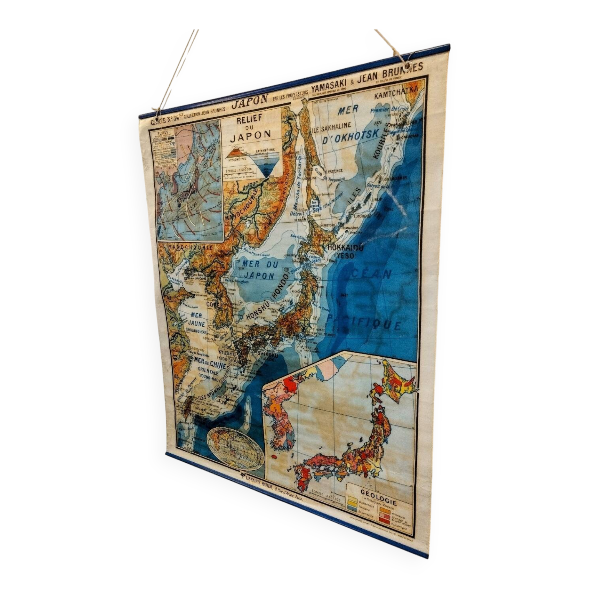 Carte scolaire no 34 japon Yamasaki et jean brunhes