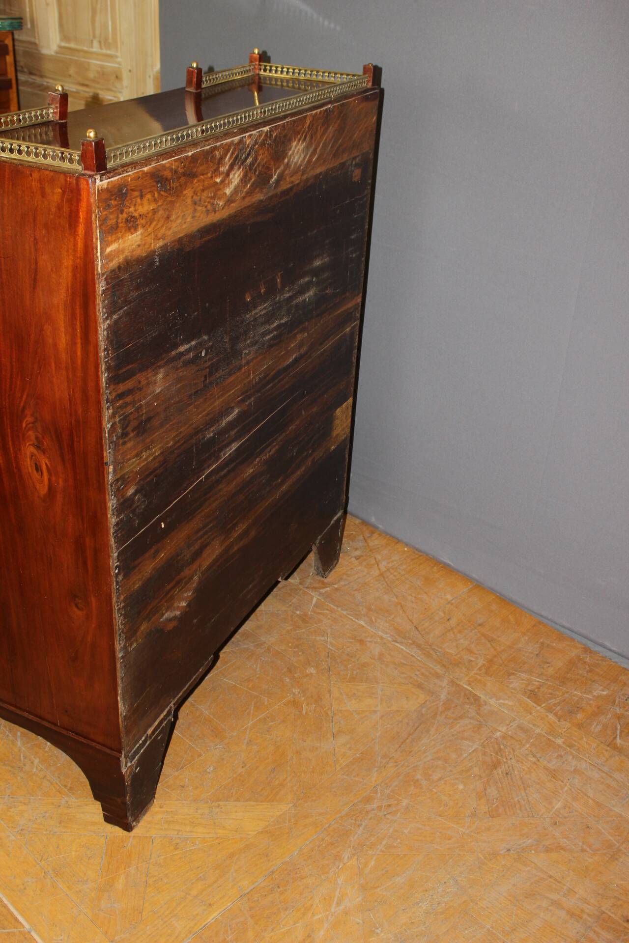 19th Century Mahogany Cylinder Secretary Desk
