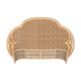 Vintage rattan headboard from the 1970s
