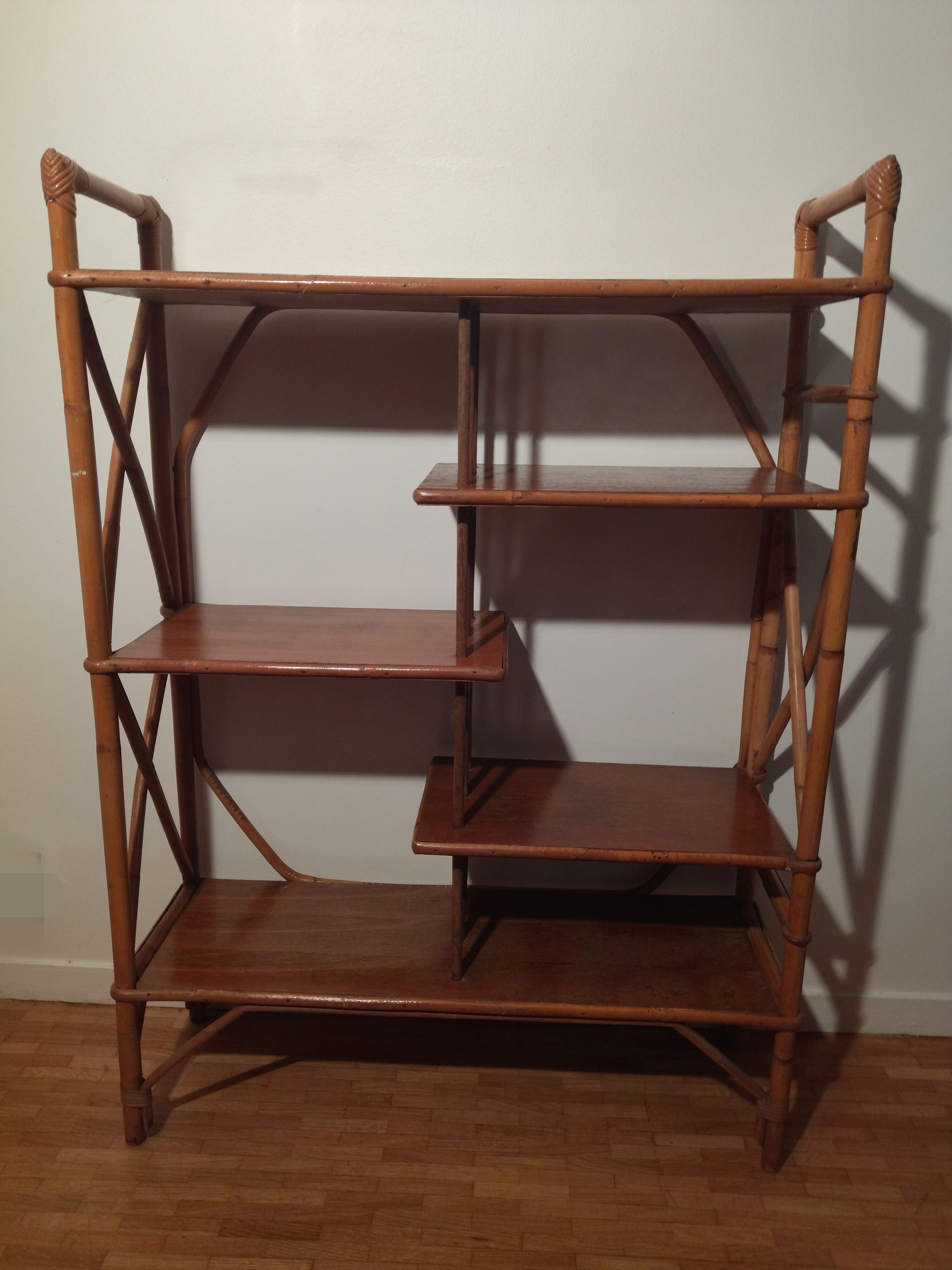 Rattan shelf, 1960s