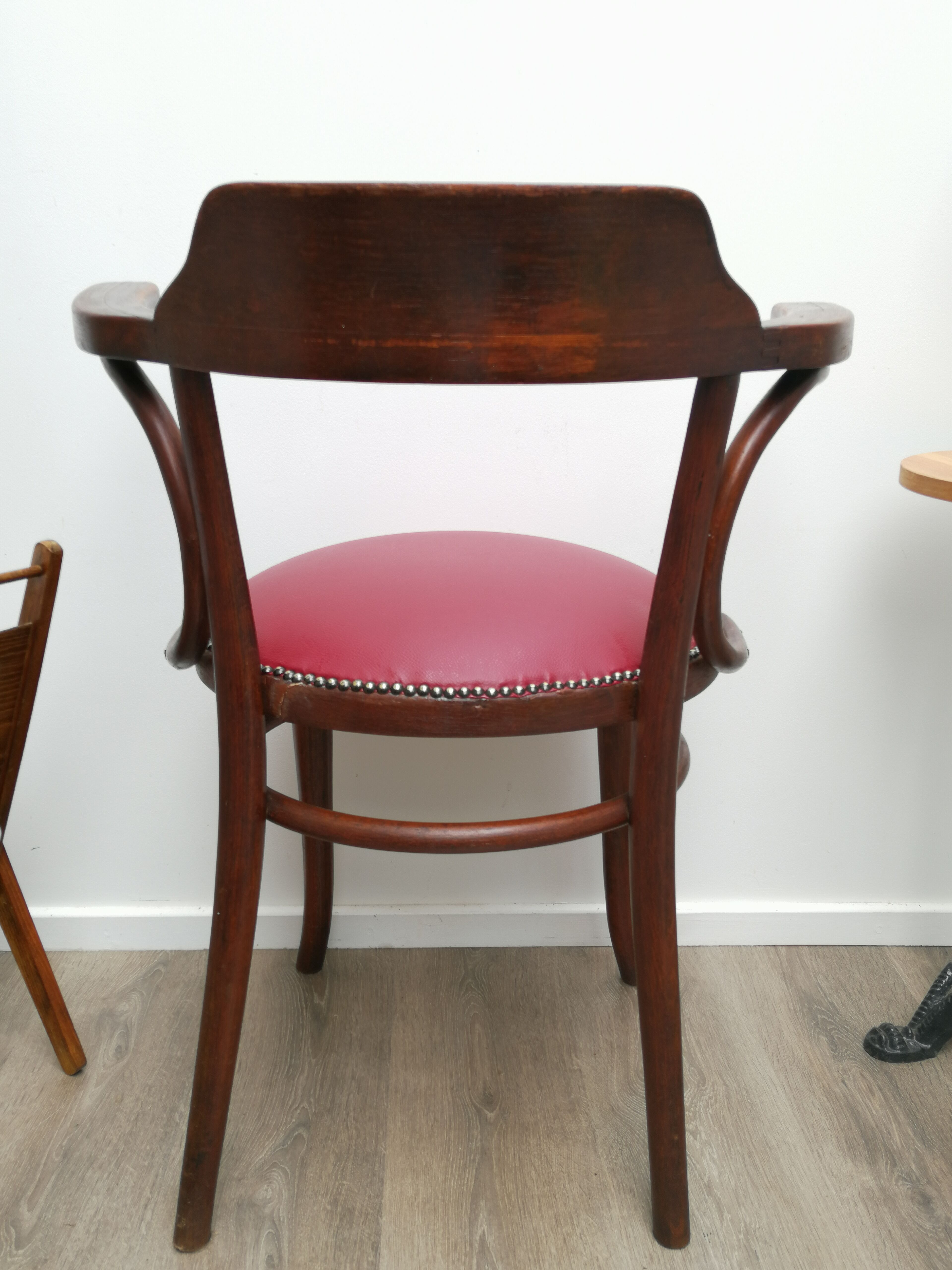 Reupholstered Thonet office chair No.6003