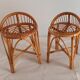 Low bamboo stools