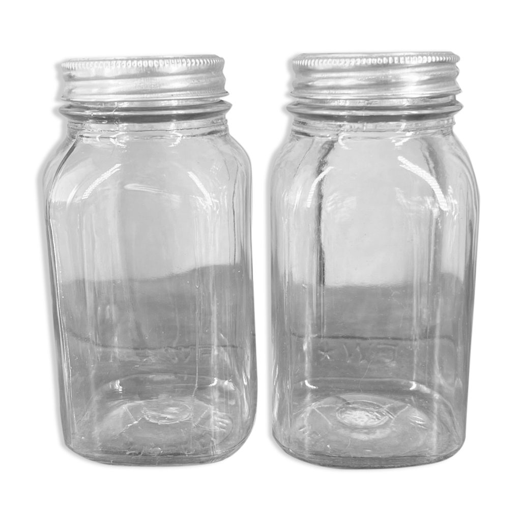 Lot De 2 Bocaux Familia Weiss - 1 Litre - Verre - Pour Conserves - Occasion