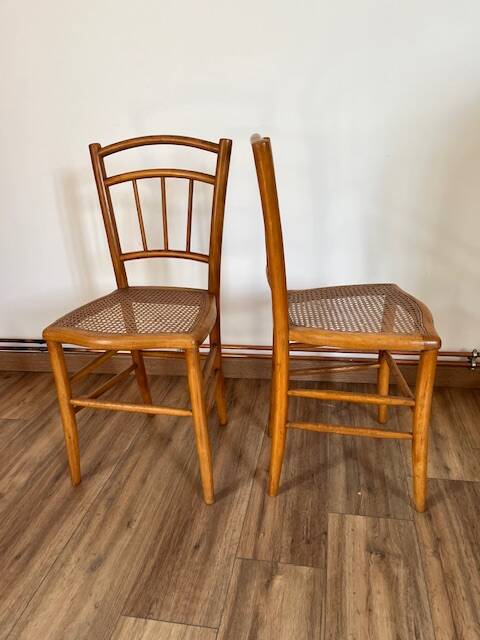 Pair of cane chairs