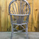 Fauteuil rotin & osier bras courbés