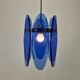 Blue Glass Chandelier or Pendant by Veca, Italy 1970's