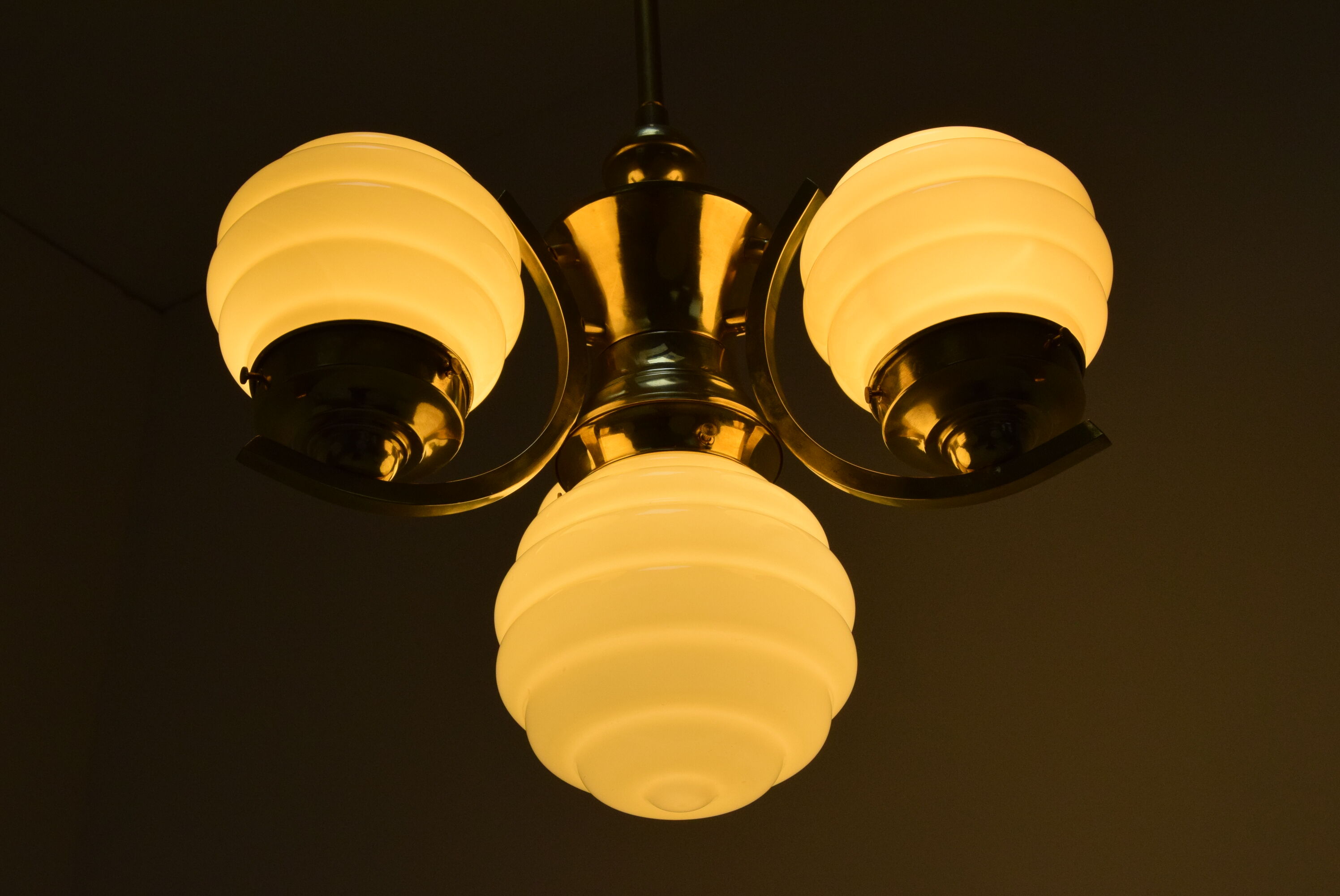 Art deco chandelier Czechoslovakia 1930's