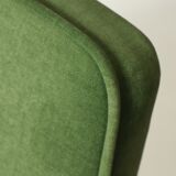 Pair of royal green velvet armchairs