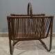 Porte-revue rotin bambou vintage