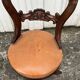 Mid-19th century solid walnut harpist's chair