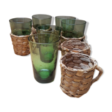 Glasses and rattan