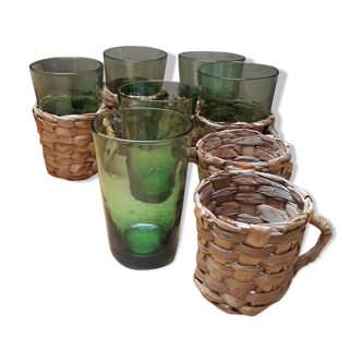 Glasses and rattan