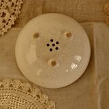 Small vintage ceramic drainer with radish pattern stoneware effect
