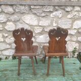 Pair of chairs brutalist stepladder