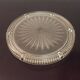 Opalescent molded pressed glass coaster - diameter 23cm - art deco. vintage -
