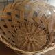 Large vintage woven wicker basket