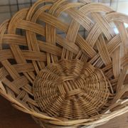 Large vintage woven wicker basket