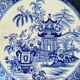 Assiette en porcelaine Creil et Montereau décor chinois