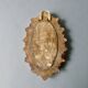 Ceramic mirror, enamelled flowers, Vallauris