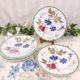 6 Creil and Montereau dessert plates “Blueberries” model