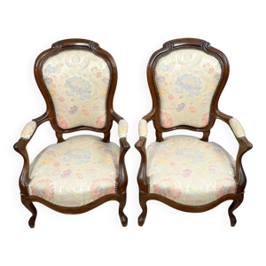 Paire de fauteuils époque
