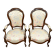 Paire de fauteuils époque Napoléon III en acajou