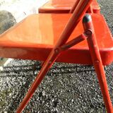 Pair of folding metal chairs 80-90s