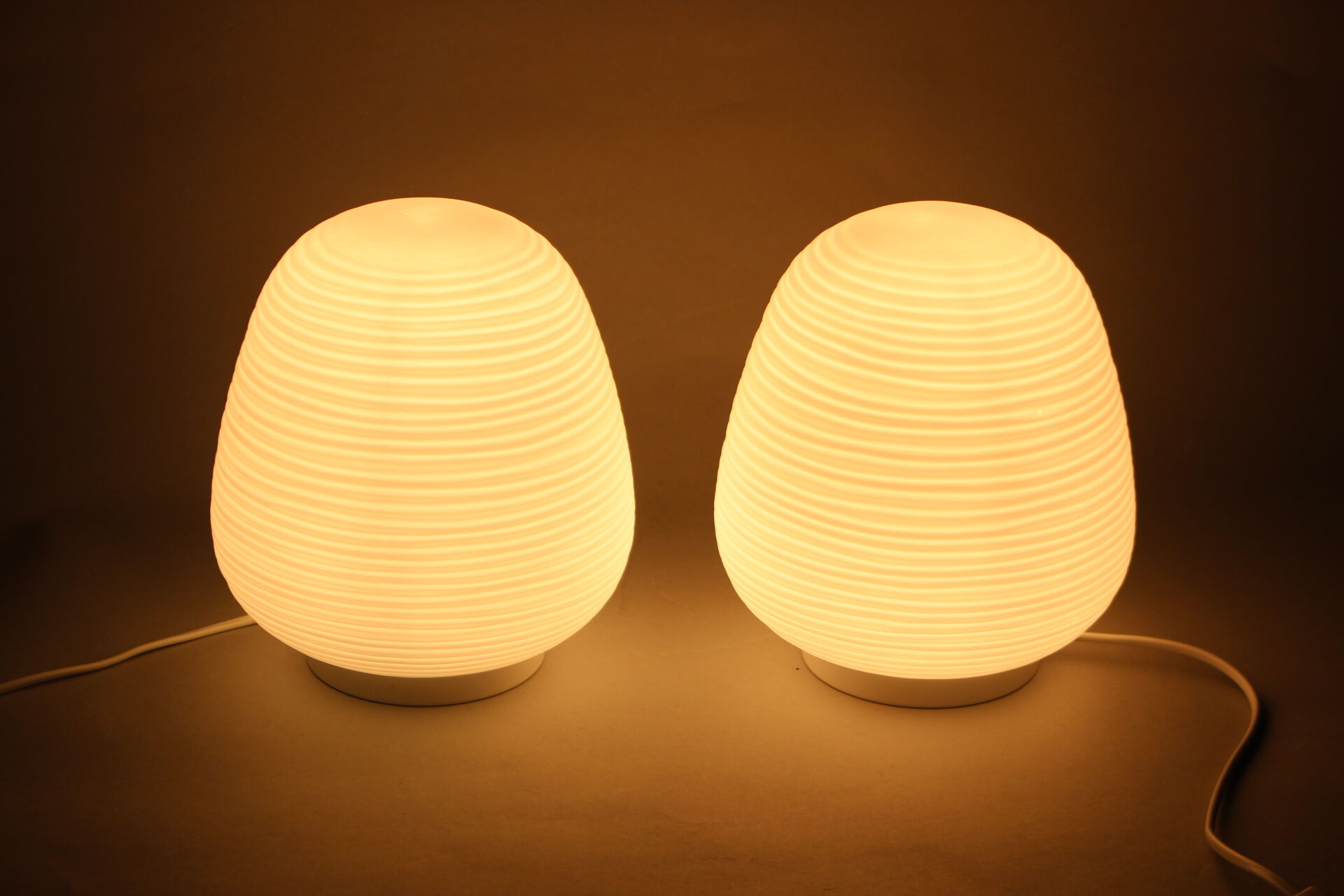 Pair of Italian Glass Table Lamps