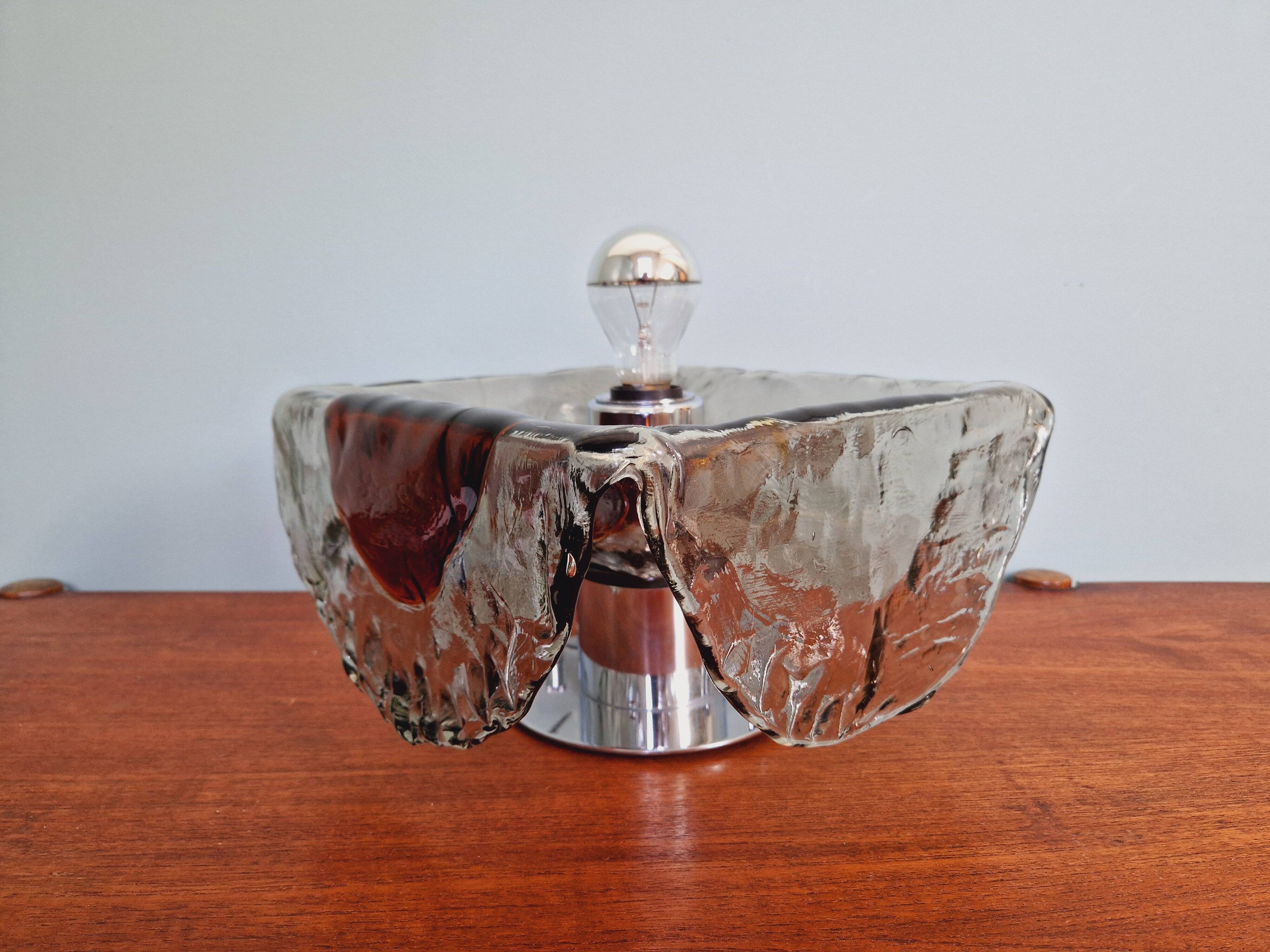 Plafonnier Mazzega en verre de Murano, 1960