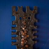 Brutalist wall sculpture