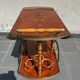 Italian marquetry and brass drinks trolley, mid-20th century