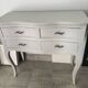Chest of drawers in wood painted grey